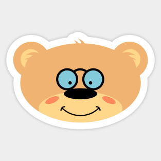 Teddy bear with Glasses Sticker